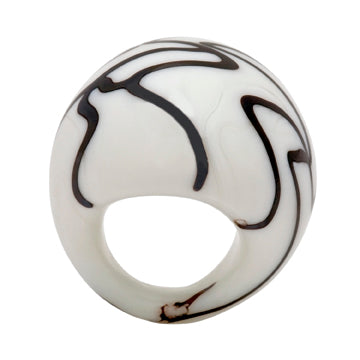 Tre Anita Zebra Black - Md - Ring - Jewelry