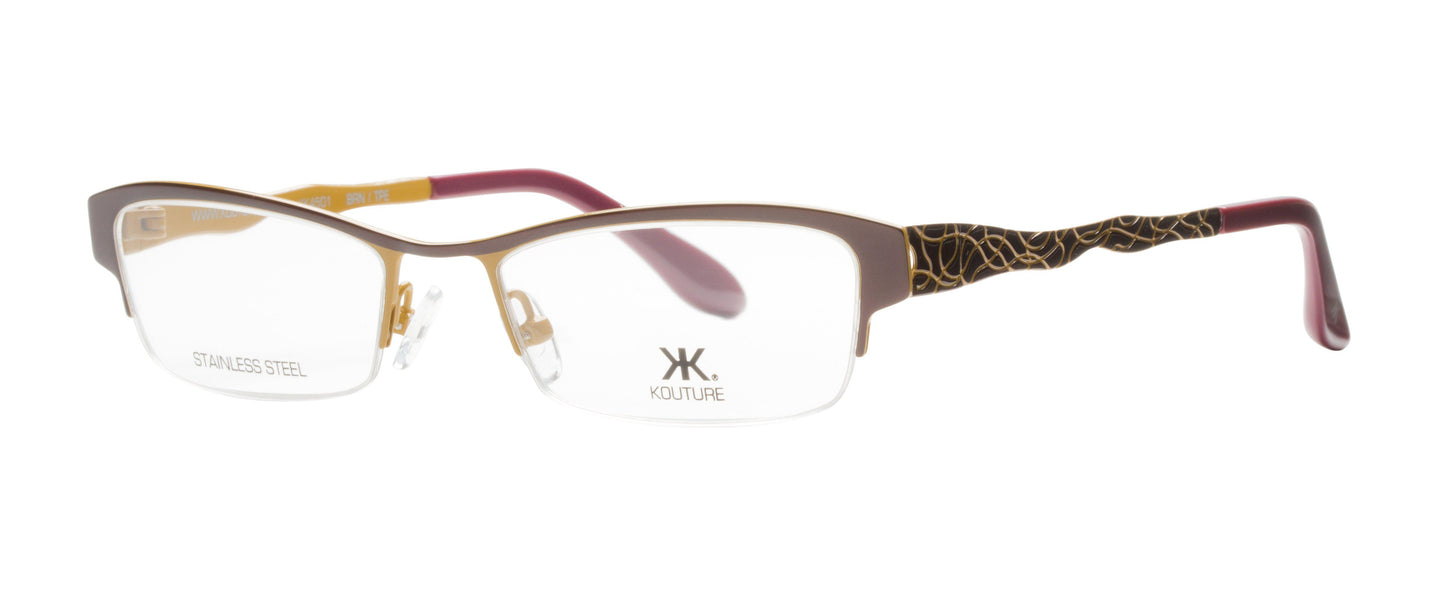Kouture Kk4501 Brown Taupe Optical