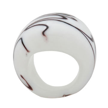 Tre Nina Zebra Black - Md - Ring - Jewelry
