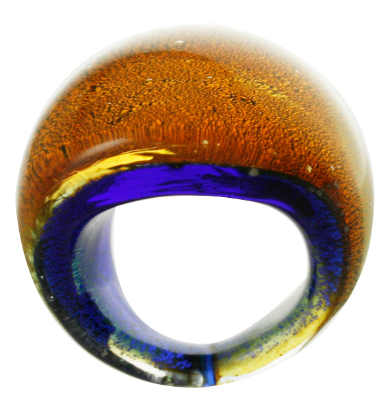 Tre Nina Gold Blue - Md - Ring - Jewelry