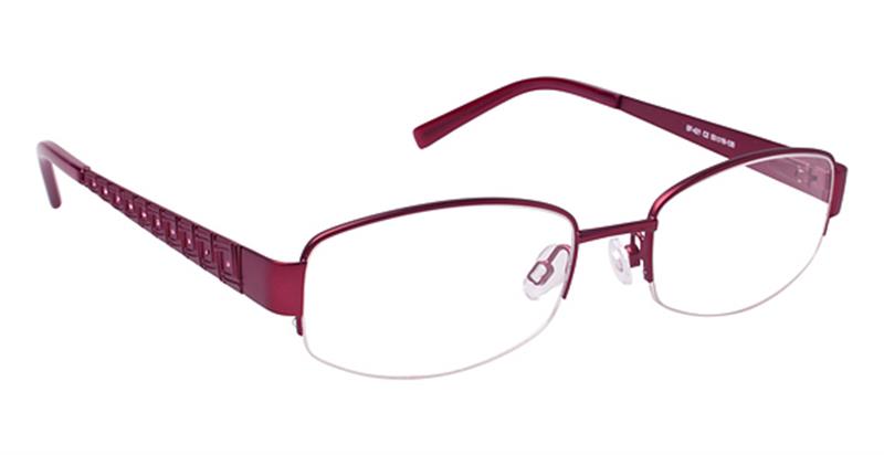 SUPER FLEX \ SF-421 \ BURGUNDY \ 2 \ 51- 18 \ 130 \ Optical Frame