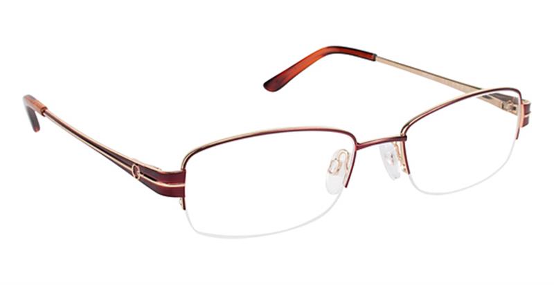 SUPER FLEX \ SF-453 \ BURGUNDY GOLD \ 3 \ 51- 18 \ 130 \ Optical Frame