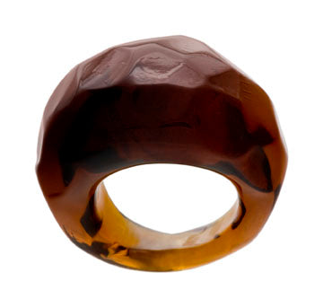 Tre Gisele Dark Amber - Lg  -  Ring - Jewelry
