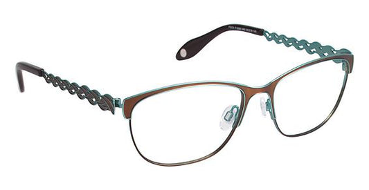 FYSH \ F-3563 \ BROWN TURQUOISE \ 663 \ 55-16 \ 145 \ OPTICAL