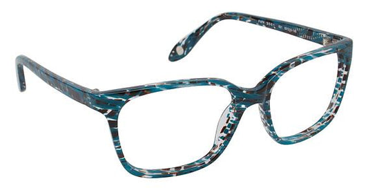 FYSH \ F-3551 \ TEAL MARBLE \ 621 \ 52-16 \ 135 \ OPTICAL